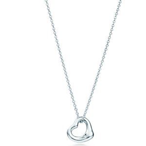 Tiffany Open Heart Pendant w/ Blue Bag and Box